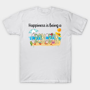 Happiness Is Being A Grangran Summer Beach Happy Mother's Day T-Shirt